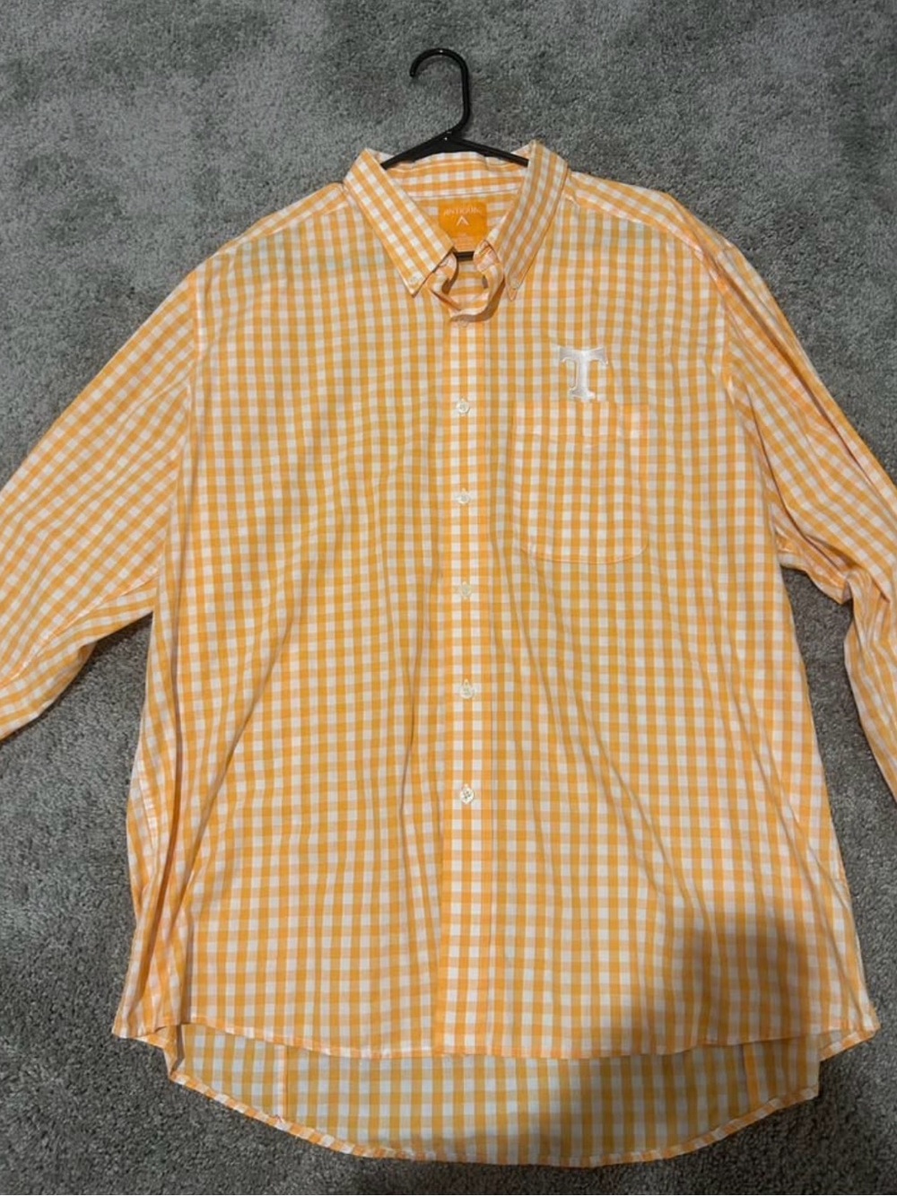 Antigua 2XL university of Tennessee orange gingham button down